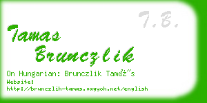 tamas brunczlik business card